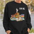 Reading Books Im Ok Books Ok Hand Sign Reading Funny Designs Funny Gifts Sweatshirt Gifts for Him