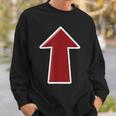 Red Arrow Pointing Up Sweatshirt Gifts for Him