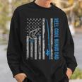 Reel Cool Bonus Dad Fathers Day American Flag Fishing Sweatshirt Gifts for Him