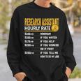 Research Assistant Hourly Rate Researcher Associate Sweatshirt Gifts for Him