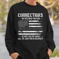 Respect Correctional Officer Proud Corrections Officer Sweatshirt Gifts for Him