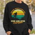 Retro Angier North Carolina Big Foot Souvenir Sweatshirt Gifts for Him