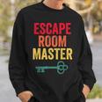Retro Escape Room Master Vintage Escape Room Squad Sweatshirt Gifts for Him