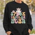 Retro Spook Tacular Bcba Halloween Ghost Spooky Season Sweatshirt Gifts for Him