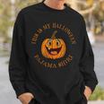 Retro Halloween Pajama Happy Jack O Lantern Pumpkin Sweatshirt Gifts for Him