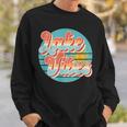Retro Lake Vibes Summer Sweatshirt Gifts for Him