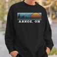 Retro Sunset Stripes Arkoe Ohio Sweatshirt Gifts for Him