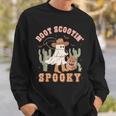 Retro Western Halloween Cowboy Ghost Boot Scootin Spooky Sweatshirt Gifts for Him