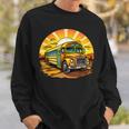 Retro Yellow School Bus Cool Professional Driver Student Sweatshirt Gifts for Him