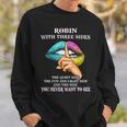 Robin Name Gift Robin With Three Sides Sweatshirt Gifts for Him