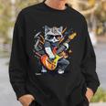 Rock Cat Playing Guitar Guitar Cat Sweatshirt Gifts for Him