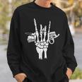 Rock Hand Skeleton Barber Hairstylist Hairdresser Halloween Sweatshirt Gifts for Him