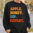 Rosh Hashanah Apple Honey Dip Repeat Jewish New Year Shofar Sweatshirt Gifts for Him