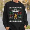 Santa Claus Bigfoot Ufo Sasquatch Ugly Christmas Sweater Sweatshirt Gifts for Him