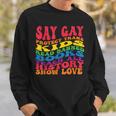 Say Gay Protect Trans Kids Read Banned Books Groovy Sweatshirt Gifts for Him
