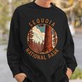 Sequoia National Park Illustration Distressed Circle Sweatshirt Gifts for Him