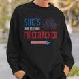 Shes My Firecracker Fireworks Usa Flag Couples 4Th Of July Usa Funny Gifts Sweatshirt Gifts for Him