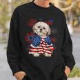 Shih Tzu Dog American Usa Flag 4Th Of July Dog Lover Owner Sweatshirt Gifts for Him