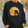 Siberian Cat Scary And Moon Funny Kitty Halloween Costume Sweatshirt Gifts for Him
