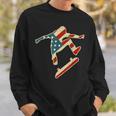 Skateboard Skating Usa American Flag Skater Skateboarding Skateboarding Funny Gifts Sweatshirt Gifts for Him