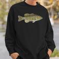 Smallmouth Bass Fisherman Freshwater Fish-Ing Angler Sweatshirt Gifts for Him