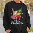 Soft Coated Wheaten Terrier Rides Red Truck Christmas Sweatshirt Gifts for Him