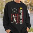 Softball Dad Us Flag Gifts For Dad Men Patriotic Fathers Day Gift For Mens Sweatshirt Gifts for Him