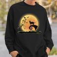 Sphynx Cat Scary And Moon Funny Kitty Halloween Costume Sweatshirt Gifts for Him