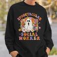 Spooktacular Social Worker Happy Halloween Spooky Matching Sweatshirt Gifts for Him
