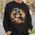 Spooky Shih Tzu Dog Witch Halloween Sweatshirt Gifts for Him