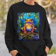 Stained Glass Style African Bullfrog Sweatshirt Gifts for Him