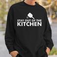 Stay Out Of The Kitchen Funny Pickleball Paddle Sweatshirt Gifts for Him