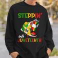 Stepping Into Junenth 1865 Pride Black African American Sweatshirt Gifts for Him