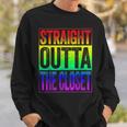Straight Outta The Closet Lgbt Pride Gift Sweatshirt Gifts for Him