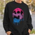 Subtle Bisexual Skull Bi Pride Flag Bisexuality Sweatshirt Gifts for Him