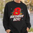 Superhero Birthday Boy Party 8 Year Old 8Th Birthday Sweatshirt Gifts for Him