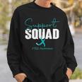 Support Squad Teal Ribbon Ptsd Awareness Sweatshirt Gifts for Him