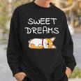 Sweet Dreams Sleeping Corgi Dog Quote Pajamas For Bedtime Sweatshirt Gifts for Him