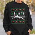 Swimmin Santa Ugly Christmas Sweater Sport Swim Swimmer Sweatshirt Gifts for Him