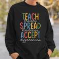 Teach Bravery Spread Kindness Accept Differences Autism Sweatshirt Gifts for Him