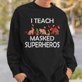 I Teach Masked Superheroes Pumpkin Animals Lovers Pumpkin Sweatshirt Gifts for Him