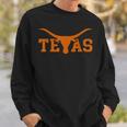 Texas Usa Longhorn Bull America Font Texas Funny Designs Gifts And Merchandise Funny Gifts Sweatshirt Gifts for Him