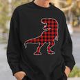 Th Dinosaur Red Buffalo Plaid Costume Dinosaur Lover Gift Gifts For Buffalo Lovers Funny Gifts Sweatshirt Gifts for Him