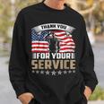 Thank You For Your Service American Flag Veteran Day Sweatshirt Gifts for Him