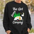This Girl Loves Camping Teardrop Trailer Rv Camper Sweatshirt Gifts for Him