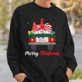 Three Gnomes In Red Truck With Merry Christmas Tree Family Sweatshirt Gifts for Him