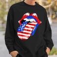 Tongue Lips American Flag 4Th Of July Proud Tie Dye Sweatshirt Gifts for Him