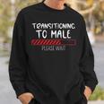 Transitioning To Male Please Wait Funny Transgender Ftm Sweatshirt Gifts for Him