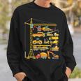 Types Of Construction Excavator Bulldozer Truck Crane Sweatshirt Gifts for Him