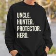 Uncle Hunter Protector Hero Uncle Profession Superhero Sweatshirt Gifts for Him